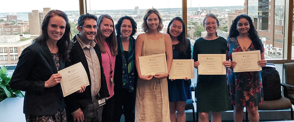 From left to right: Emily Cumbie-Drake, Keeve Nachman, Meg Burke, Roni Neff, Maegan McBride, Grace Song, Hannah Louie and Raia Contractor / May 7, 2019