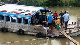 Boat with plank in the rain